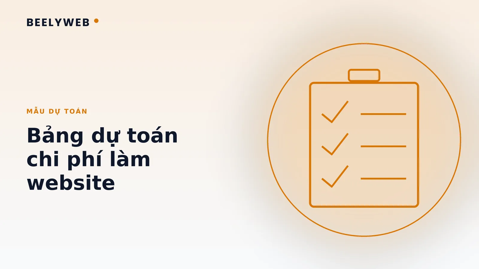 Mẫu bảng dự toán chi phí làm website cho doanh nghiệp
